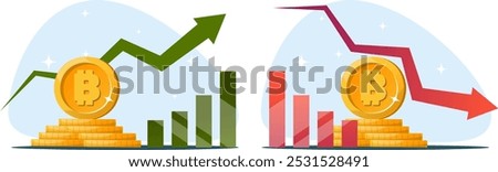 Bitcoin price rise or fall rate, bull or bear cycle of the cryptocurrency