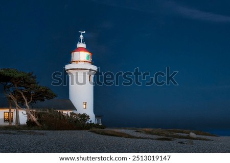 Similar – Image, Stock Photo Luminous tower Beach Ocean