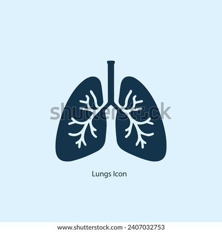 LUNGS icon Vector Flat design