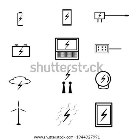 Icons for electrical equipment, energy storage, and generators