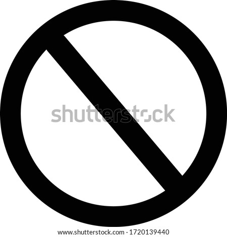 simple, flat, modern, clean stop, cancel,  no, stoppage, block, quit, remove, delete, take away, cancelled icon, design element for all boards, designs black & white