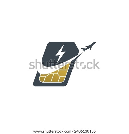 Simcard Logo Design Icon Vector Template