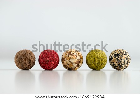 Similar – Image, Stock Photo Energy protein balls with nuts, hemp seeds