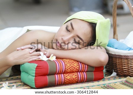 portrait of beautiful woman asia in spa environment and Beautiful woman with facial mask at beauty salon