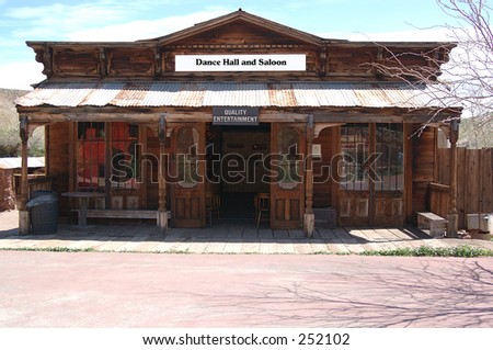 Old time Dance Hall and Saloon in a  circa 1890\'s Silver boomtown