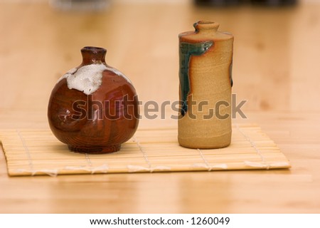 Japanese bottles used for Sake (Rice Wine) and Soy Sauce