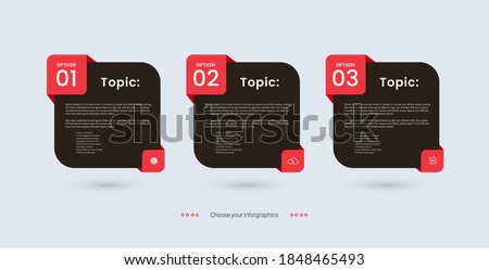 Vector infographic three options,  infographic 3 levels pricing plan banners, infographic template for Marketing presentation slide, Business labels concept, 3 options, parts, steps, processes.