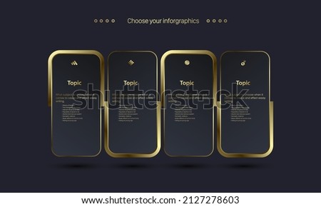 the best Luxury Options Infographic design template with dark background for finance and business elements, vector and illustration