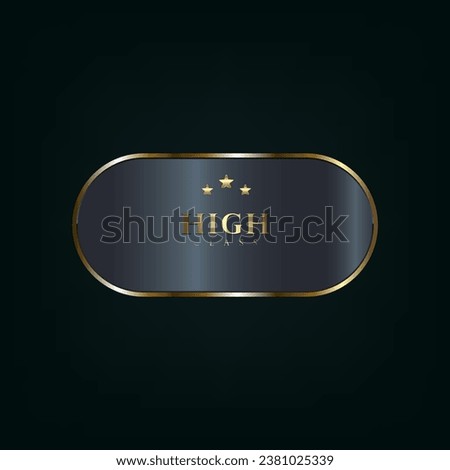 Dark Gold button color gold glossy and gradient effect vector illustration on isolated on white background