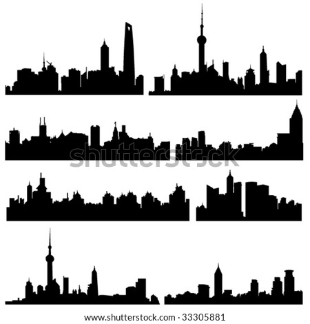 Asian Cities Series:The high-rise buildings in Chinese Shanghai Well-known cities