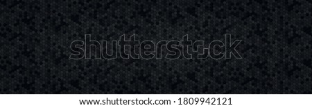 Panoramic texture of black and gray carbon fiber - illustration