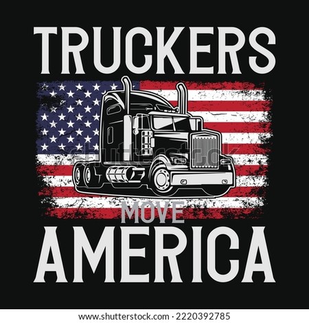 Trucker American Flag Truck Driver Shirt Truck Driver