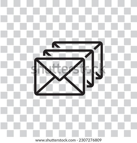 multiple mail icon , document icon