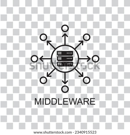 middleware icon , technology icon vector