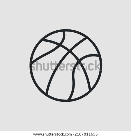 Basketball icon. Simple sports ball for basketball. Social media, app and web design. Vector illustration