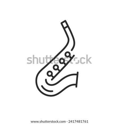 Saxophone icon. Jazz Saxophone simple line icon isolated on white background. Vector illustration