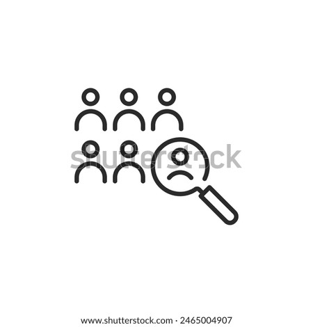 Audience Search icon. Simple Audience Search icon for social media, app and web design. Vector illustration