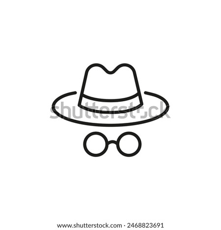 Incognito mode icon. Simple incognito mode icon for social media, app, and web design. Vector illustration