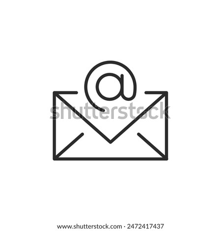 Email icon. A stylized icon for email exploration or inbox management, perfect for applications, websites, and email marketing tools. Vector illustration