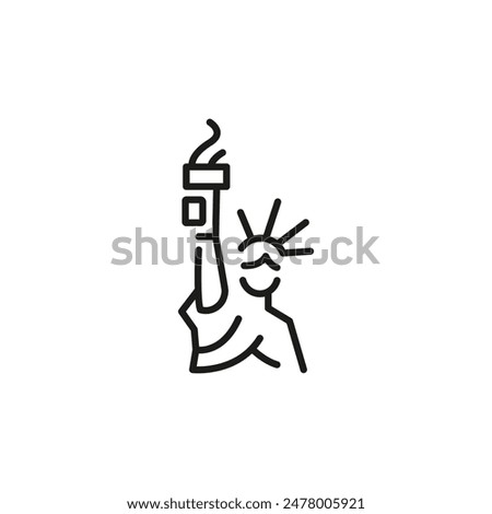 Statue of Liberty icon. Simple Statue of Liberty icon for social media, app, and web design. Vector illustration. 