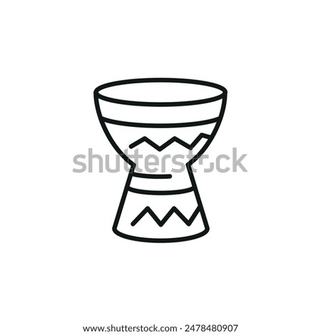 African drum icon. Simple African drum icon for social media, app, and web design. Vector illustration.