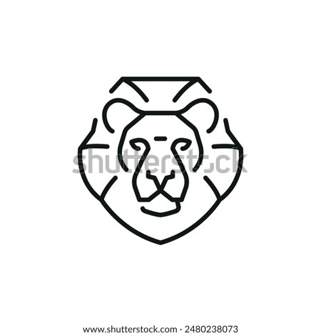 Lion icon. Simple lion icon for social media, app, and web design. Vector illustration.