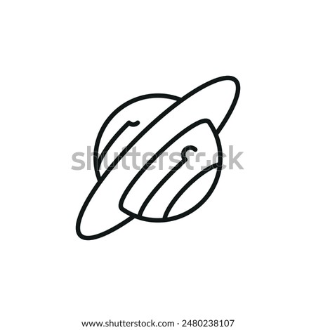 Saturn icon. Simple Saturn icon for social media, app, and web design. Vector illustration.