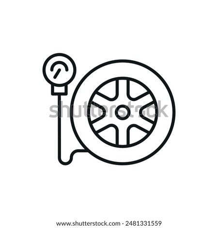 Tire Pressure Gauge Icon. Simple tire pressure gauge icon for social media, app, and web design. Vector illustration