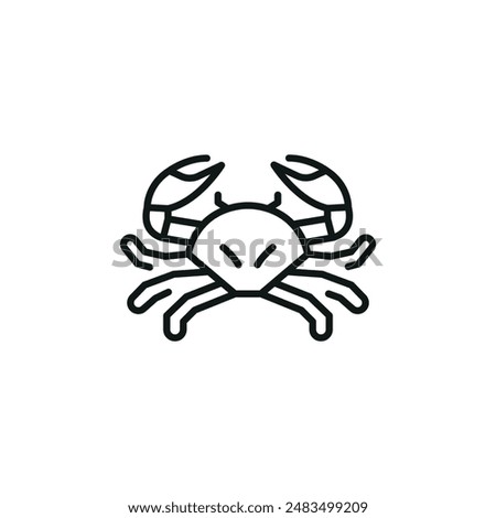 Crab icon. Simple crab icon for social media, app and web design. Vector illustration