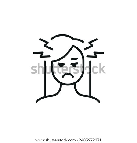 Menstrual irritability icon. Simple menstrual irritability icon for social media, app and web design. Vector illustration.