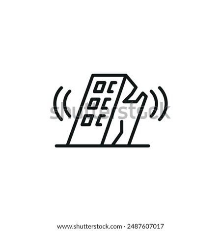 Earthquake icon. Simple earthquake icon for social media, app, and web design. Vector illustration.