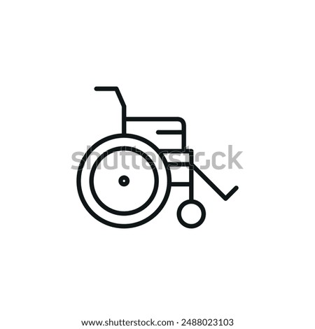  Wheelchair icon. Simple wheelchair icon for social media, app, and web design. Vector illustration.