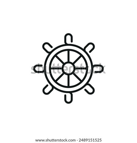 Ship Wheel icon. Simple ship wheel icon for social media, app, and web design. Vector illustration.