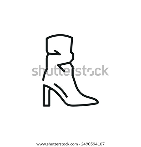 High Heel Boot Icon. Simple high heel boot icon for social media, app, and web design. Vector illustration