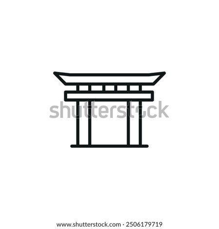 Torii gate icon. Simple torii gate icon for social media, app, and web design. Vector illustration