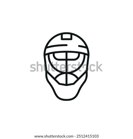 Modern hockey goalie mask icon. Simple goalie mask icon for social media, app, and web design. Vector illustration