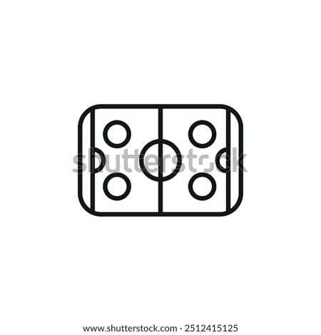 Hockey rink icon. Simple hockey rink icon for social media, app, and web design. Vector illustration