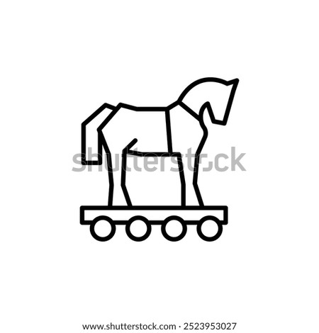 Trojan Horse icon. Simple Trojan Horse icon for social media, app, and web design. Vector illustration