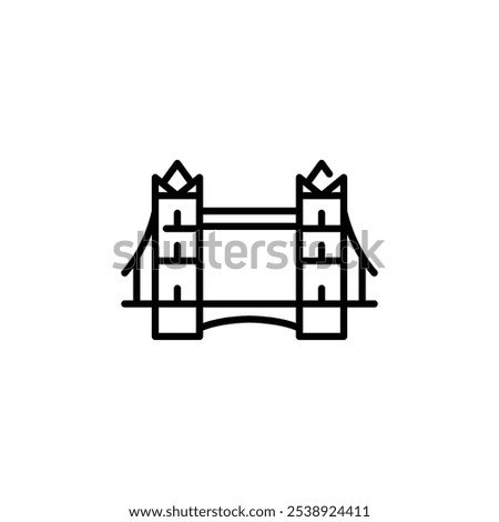 Tower Bridge icon. Simple Tower Bridge icon for social media, app, and web design. Vector illustration