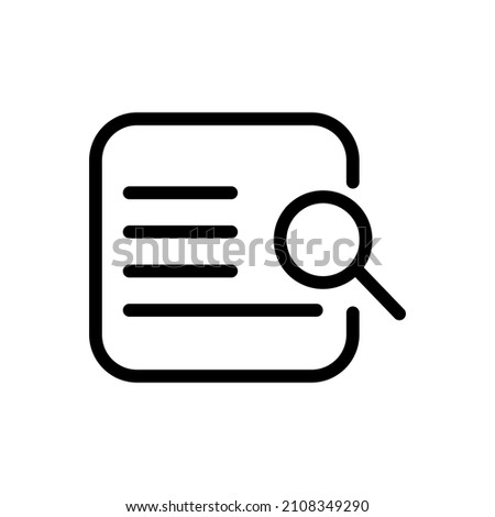 file search icon for technology storage.  search folder