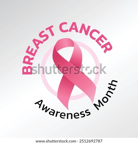 World Breast Cancer Awareness Month illustrate with the pink ribbon that is the international symbol to become breast cancer awareness, design with pink color vibes. Important month on October.