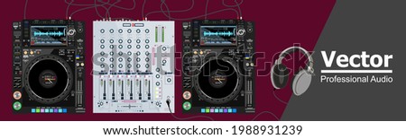 Similar – Image, Stock Photo Mixing console on table