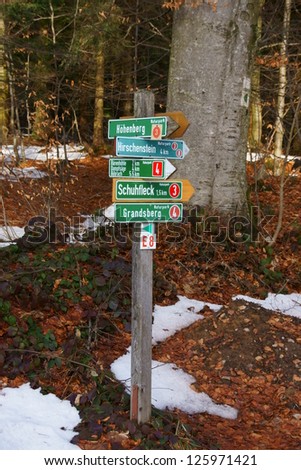Hiking sign