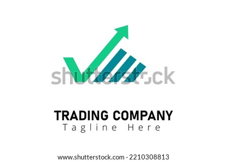 Trading Logo Company Template Vector, Emblem, Design Concept, Creative Symbol, Icon