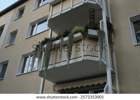 Similar – Image, Stock Photo architectural pattern, Berlin old building in beige with beautiful stucco