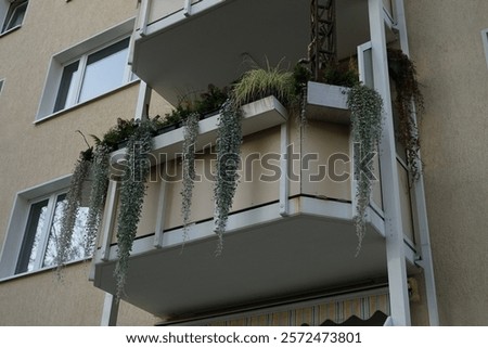 Similar – Image, Stock Photo architectural pattern, Berlin old building in beige with beautiful stucco