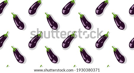 Illustration on the theme of the sample eggplant, for printing. Vegetable pattern consisting of beautiful eggplants, lots of eggplants. Simple colorful eggplant eggplant vegetable pattern.