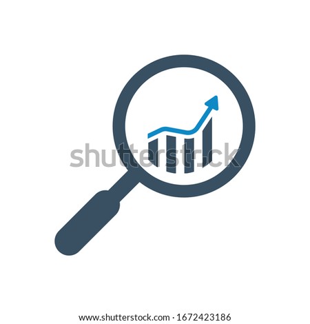 Analytics, bar graph icon (vector illustration)