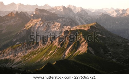 Similar – Foto Bild Sonnenuntergang am Nebelhorn