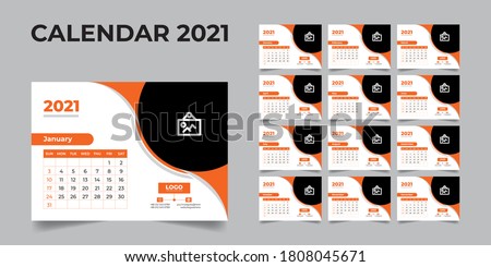 2021 desk calendar, desk calendar template 2021, 2021 corporate desk calendar, 2021 creative desk calendar